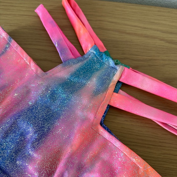 Rave bottoms cheeky rainbow shiny stretchy size us MED - Picture 2 of 3